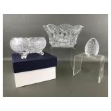 Slovakian Hand Cut Crystal Bowl & More