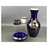 Unterweissbach Porcelain Colbalt Vase & More