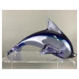 Vintage Vinci Hand-blown Glass Art Dolphin