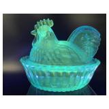 Glowing Manganese Westmoreland Blue Hen On Nest