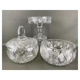 Vintage Crystal Pedestal Candy Dish & More