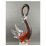 Vintage Murano Swan Blown Glass Figurine
