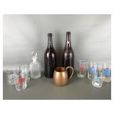 Vintage Copper Tivoli Beer Mug & Vtg Heilemanï¿½s