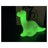Fenton Glowing Burmese Glass Dinosaur Figure