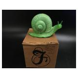 Fenton Chameleon Snail Glass Figurine & Box