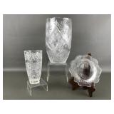 Vtg Lalique? France Dish Frosted Leaves &