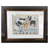 Adorable Watercolor Nursery Painting, Framed