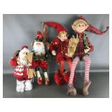 Vtg Posable Elf Figures & More