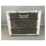 Vtg Ira Wilson & 5 Sons Dairy 59 Metal Milk Crate