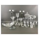Vintage Clear Cut Glass Octagonal Ashtray & More