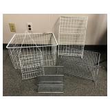 Vtg Enameled Wire Basket & More