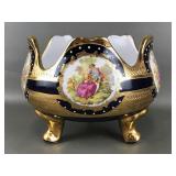 Vtg Limoges- Style Porcelain Footed Bowl