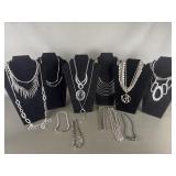 Vintage & Modern Chunky Costume Jewelry Necklaces