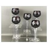 Amethyst Cut-to-clear Crystal Wine Glasses