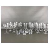 Vtg Etched Panel Juice Tumblers & More