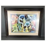 Matted & Framed Floral Expressionist Art Print