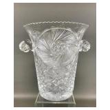 Vintage Heavy-cut Crystal Ice Bucket Starburst