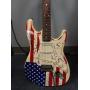 Rare Autographed American Flag Woodstock Guitar
