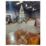 1800s Antique Tall Pedestal Glass Candy Store Jar