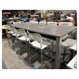 10-ft Conference-Type Table with (11) High Stools