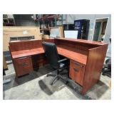 Pedestal Desk with Left-Hand Return and Chair