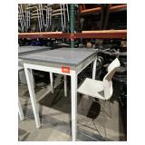 High Metal Table with Chair