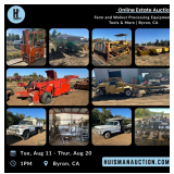 Estate Sale Auction: Farm and Walnut Processing Equipment, Tools & More | Byron, CA 