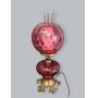 Fenton Cranberry Thumbprint Coin Dot Lamp