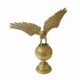 Large Vintage Brass Eagle Globe Sculpture
