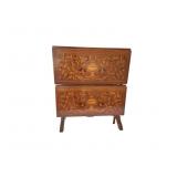 Vintage Dutch Inlaid Drop-Leaf Accent Table