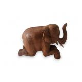 Vintage Thai Hand-Carved Elephant