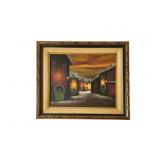 A. David Oil Painting ï¿½ European Village Street