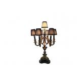 Ornate Candelabra-Style Lamp with Marble Base