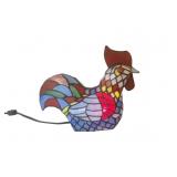 Stained Glass Rooster Chicken Lamp Night Light
