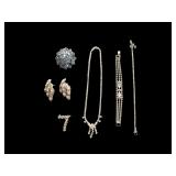 Vintage Rhinestone Mixed Jewelry Lot