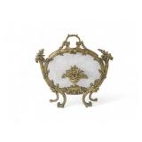 Vintage Ornate Floral Roses Fireplace