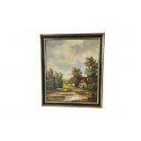 Scholz Oil Painting European Countryside Landscape