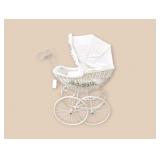 LARGE Atelier Evelyn Wicker Doll Pram Stroller