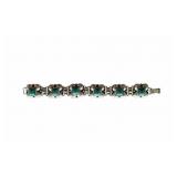 Vintage Silver Mexico Chunky Panel Link Bracelet