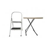 Folding 2 Step Ladder & Table Lot