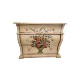 Three Drawer Chest with Floral Design