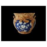Antique Monumental Cobalt Blue Etruria Jardiniere