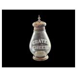 Mid Century Sterling Etched Grated Cheese Shaker