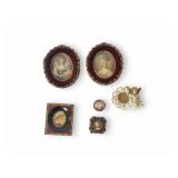 Vintage Miniature Portrait Frames & More