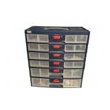 6 Drawer Storage Container Filled w/Earrings