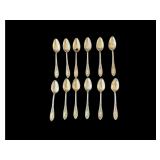 Sterling Silver Set of 12 Demitasse Spoons