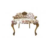 Vintage Floral Upholstered Vanity Chair