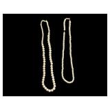 Two 10K Pearl Necklaces