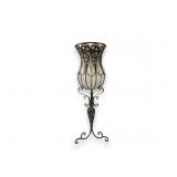 TALL 33.5" Floor Decor Tall Metal/Glass Stand
