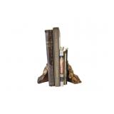Dogwood Brass Bookends with Assorted Books